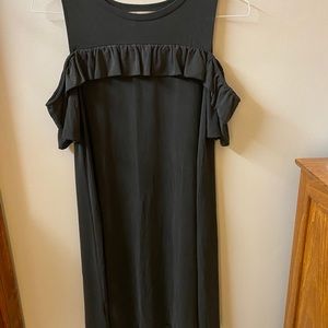 Loft grey cold shoulder dress